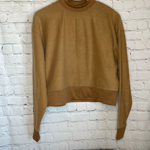 Abound Women’s Crew Neck Soft Brown Mock Neck Sweatshirt size Medium - Picture 1 of 5